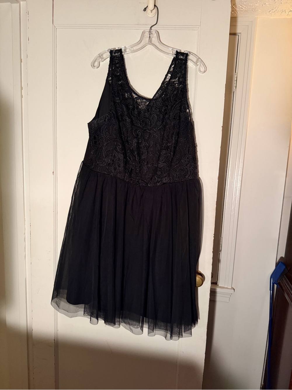 Forever 21 Black Lace & Tulle Sleeveless Chemise